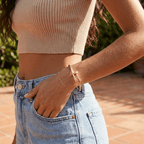 Sculptural Polished Nail Bracelet