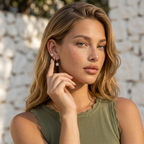 Colette Crystal Flower Earrings Set
