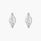 Marquise Tear Flat Back Stud Earrings