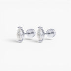 Marquise Tear Flat Back Stud Earrings