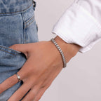 Oval Bezel CZ Tennis Bracelet