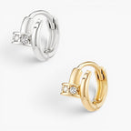 Sleek Nail Huggie Earrings