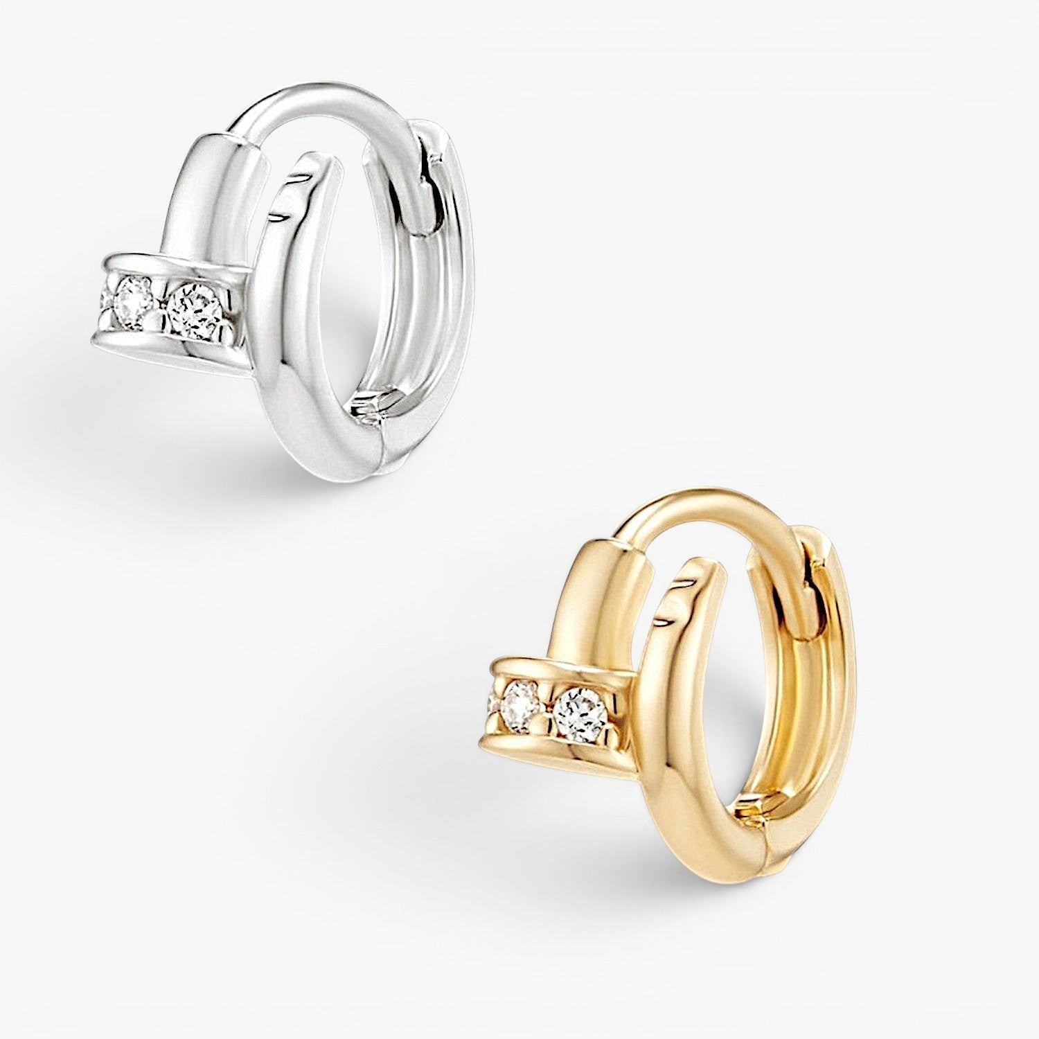 Sleek Nail Huggie Earrings