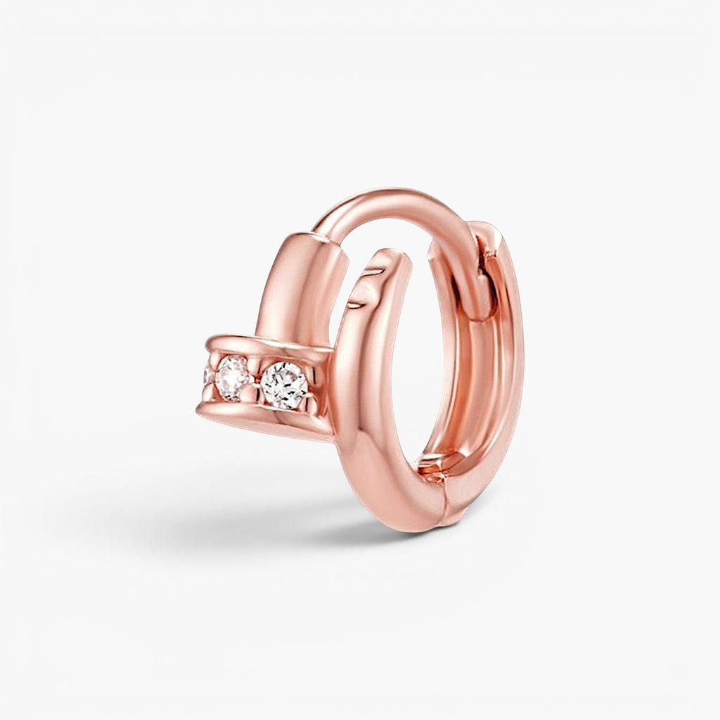 Sleek Nail Huggie Earrings