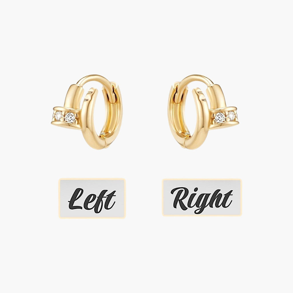 Sleek Nail Huggie Earrings