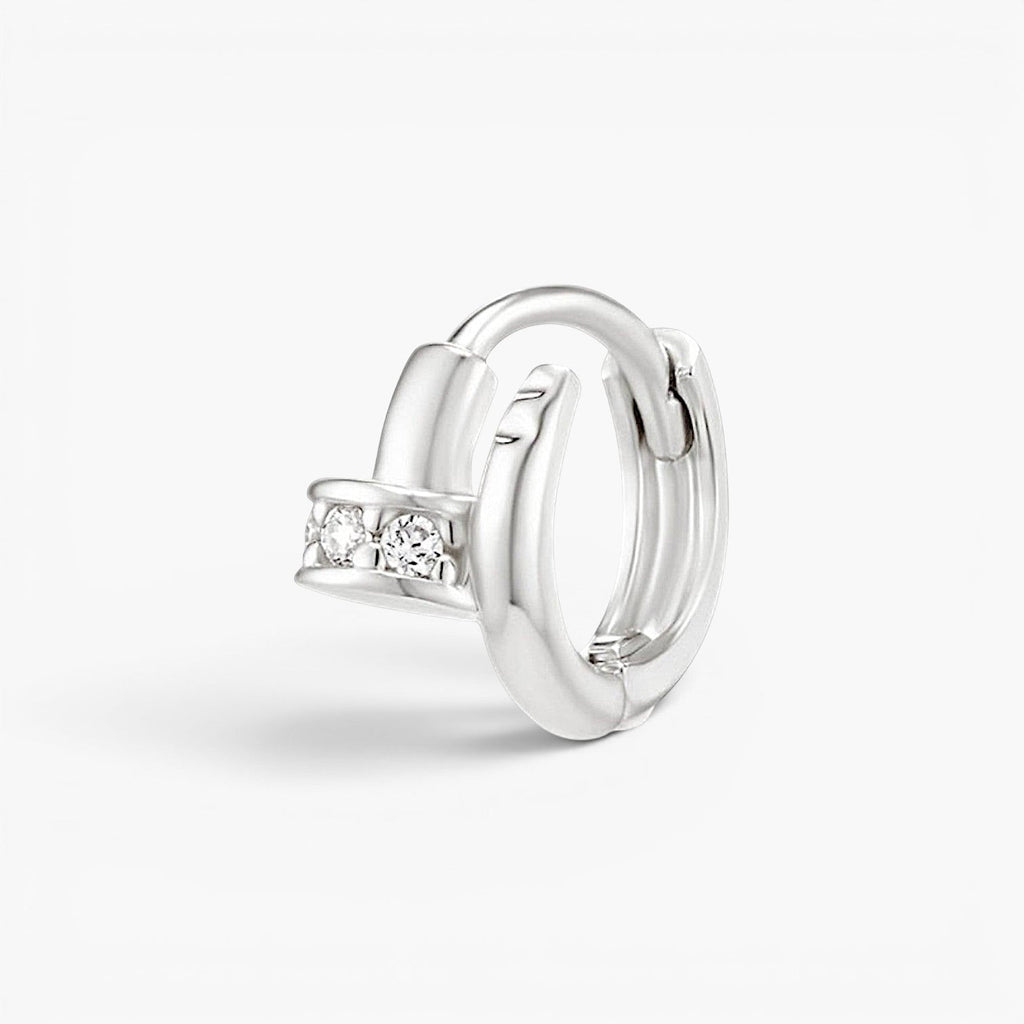 Sleek Nail Huggie Earrings