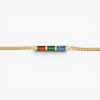 Baguette Birthstone Chain Bracelet