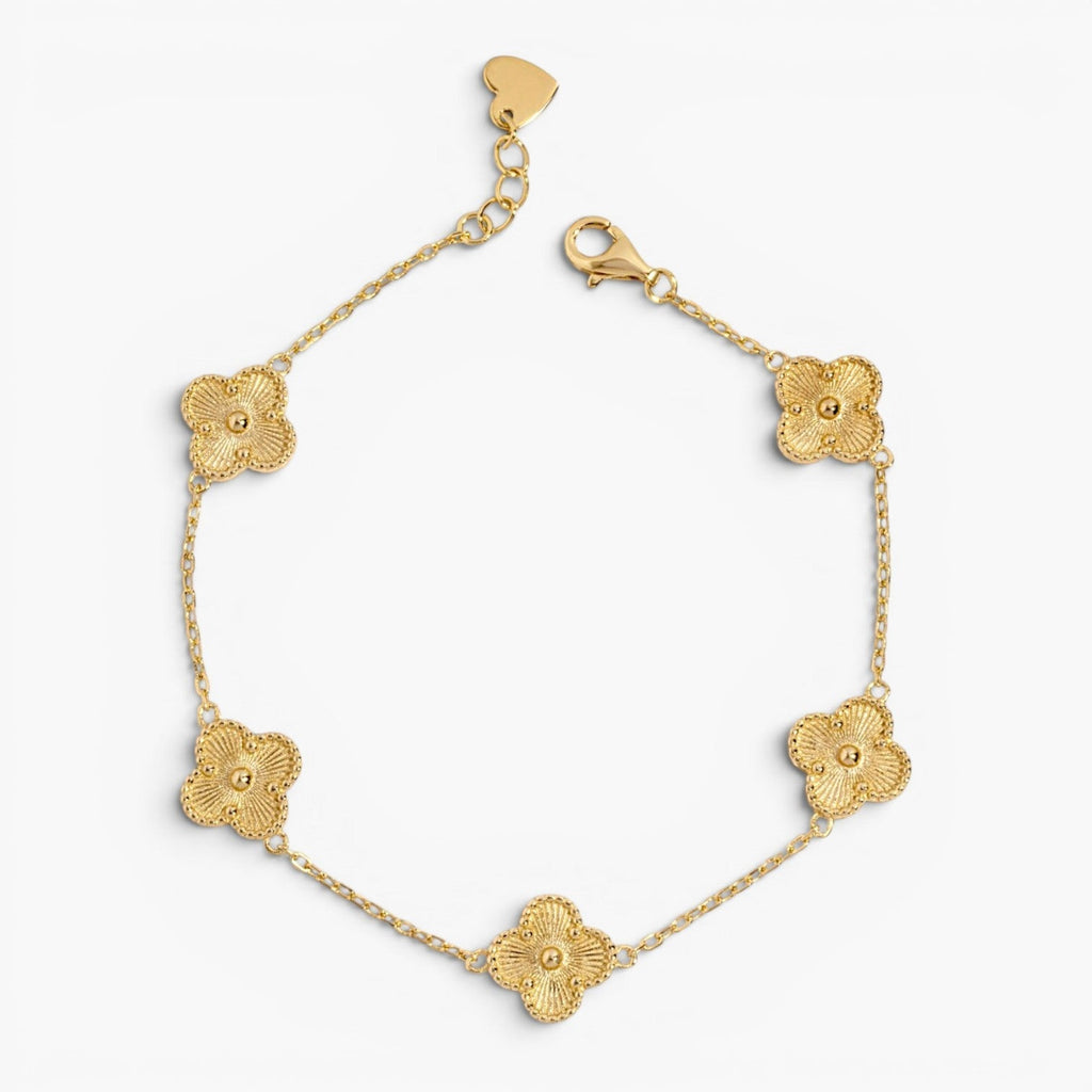 Detailed Lucky Clover Bracelet