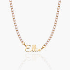 Custom Name Tennis Chain Necklace