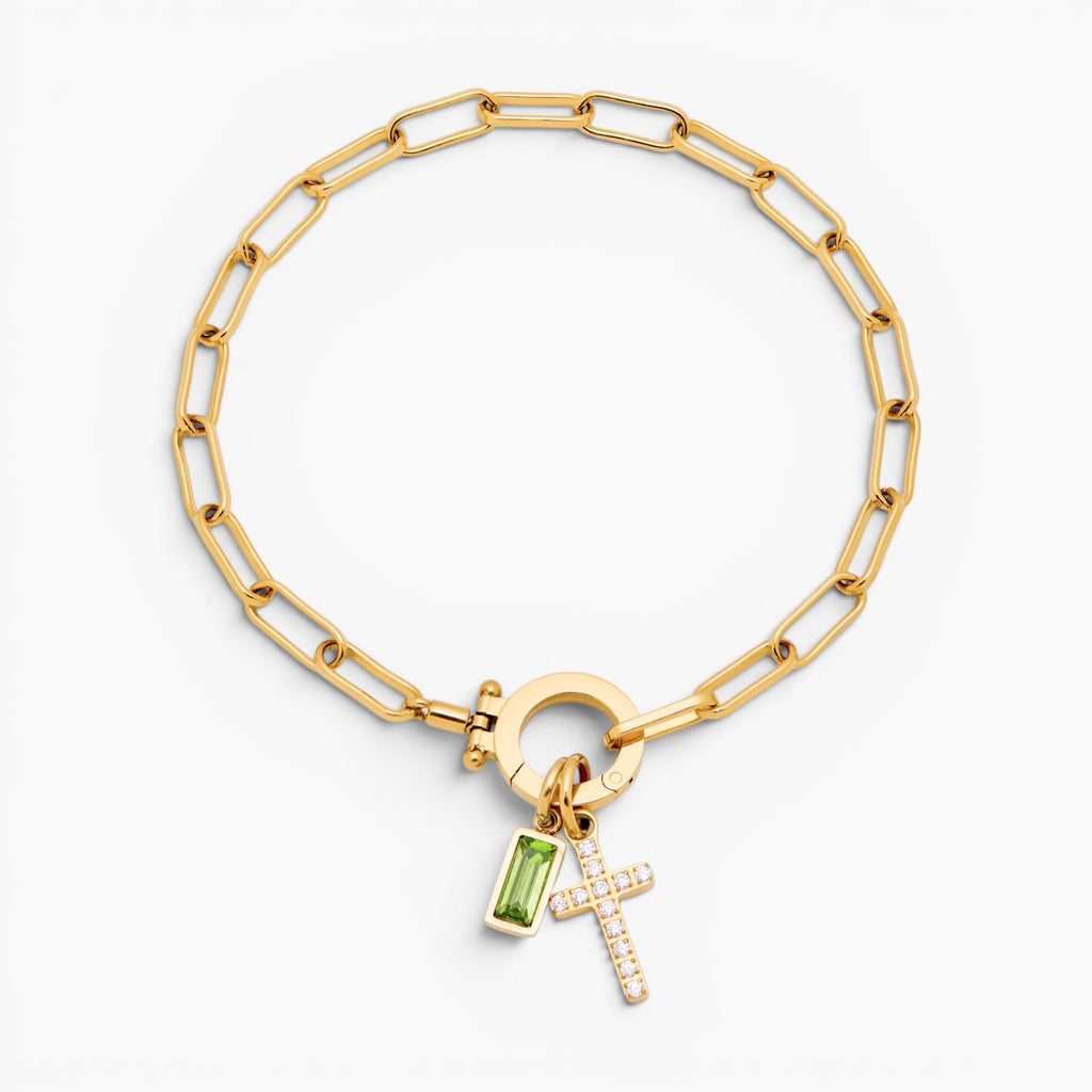 Faith Link Birthstone Bracelet