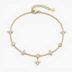 Stella Crystal Clover Anklet