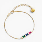 Baguette Birthstone Chain Bracelet