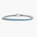 Classic Turquoise Bezel Tennis Bracelet