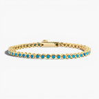 Classic Turquoise Bezel Tennis Bracelet