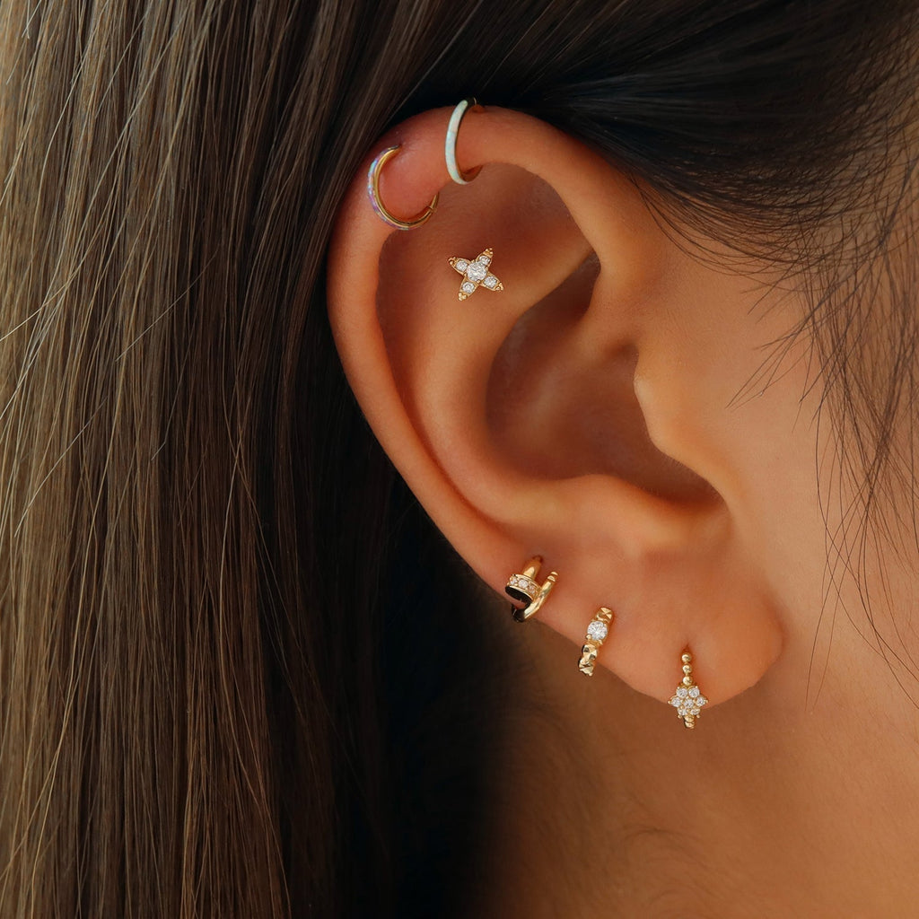 Sleek Nail Huggie Earrings